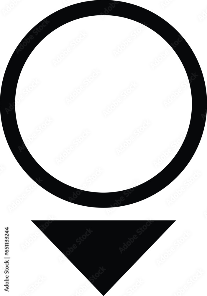 Poster placeholder map pointer icon vector isolated on white background