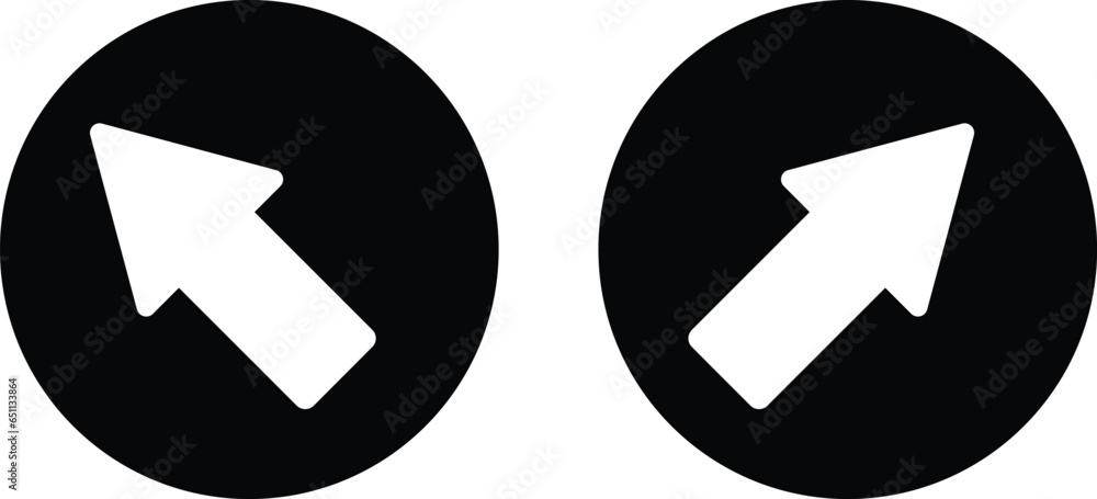 Poster rising arrow icon set vector in trendy style isolated on white background