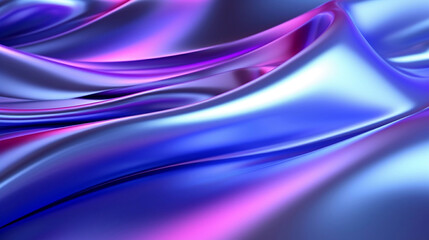 Shiny blue and purple gradient color swirl liquid metallic texture, modern futuristic abstract background.