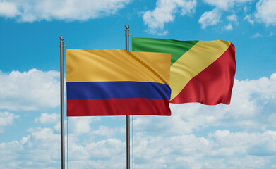 Congo and Colombia flag