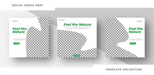 Nature instagram story template social media banner and post
