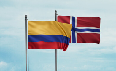 Norway and Colombia flag