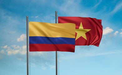 Vietnam and Colombia flag