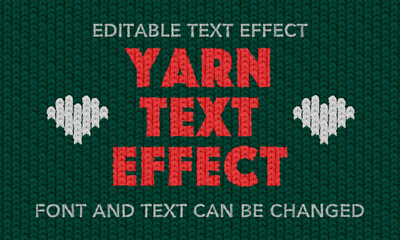 Yarn texture text effect