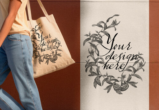 Mockup Totebag Model, Generated by Ai