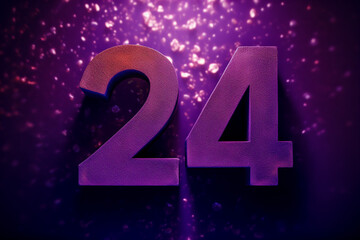 3d 24 twenty four number - Can be used for new year 2024, business, celebration, birthday, anniversary created with generative ai