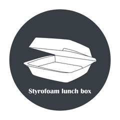 Styrofoam lunch box icon