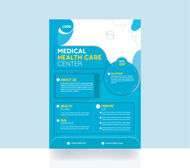 Clinic flyer corporate healthcare banner medical flyer background template