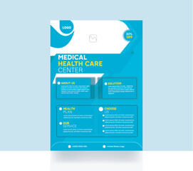 Clinic flyer corporate healthcare banner medical flyer background template