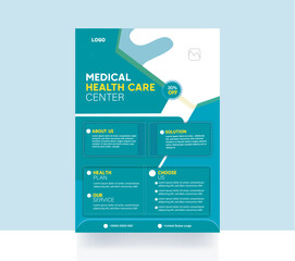 Clinic flyer corporate healthcare banner medical flyer background template