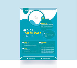 Healthcare flyer corporate medical brochure design hospital banner background template