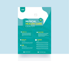 Healthcare flyer corporate medical brochure design hospital banner background template