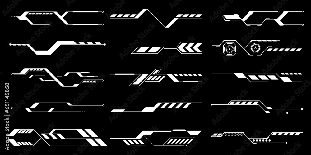 Poster sci-fi futuristic hud dashboard display virtual reality technology screen. user interface set. stati