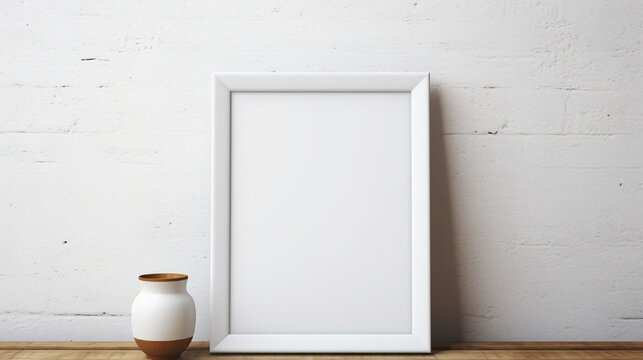 blank frame inside  with copy space for attaching picture and text copying for decoration and gifts  in white color 
