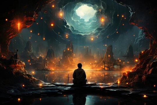 Universe, cosmos Meditation background