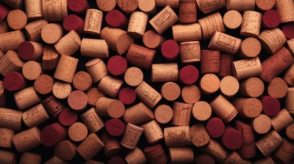 Keuken foto achterwand Wine corks background. Textured backdrop, wine concept © eireenz