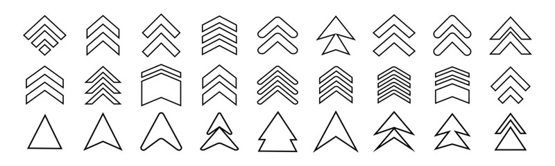 Swipe arrow icon. Arrow vector set. Arrow vector collection. Arrows Modern simple arrows