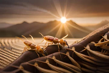 Foto op Plexiglas termites on dry soil surfaces © Rendi