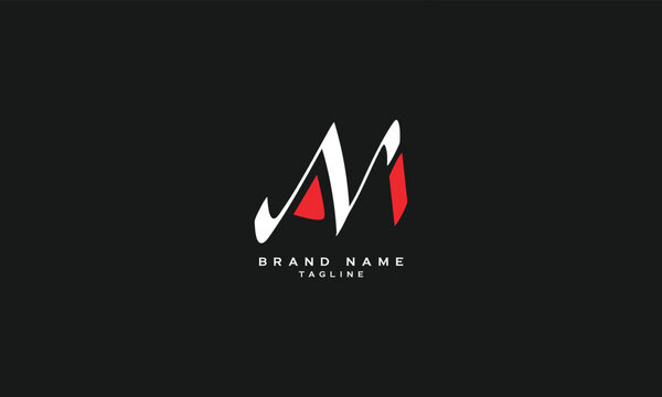 ANM, AMN, NAM, NMA, MNA, MAN, Abstract initial monogram letter alphabet logo design