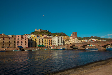 Obraz premium Small city of Bosa in Italy, Sardinia