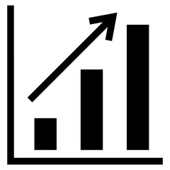 Business chart icon symbol image vector. Illustration of the diagram graphic statistics design image