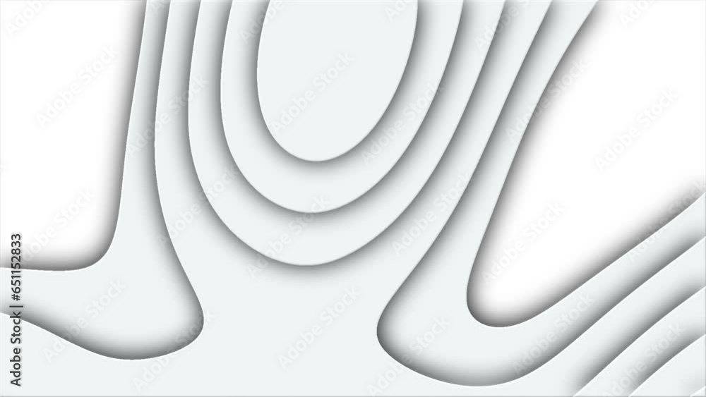 Poster White cut curve abstract background pattern of lines and waves