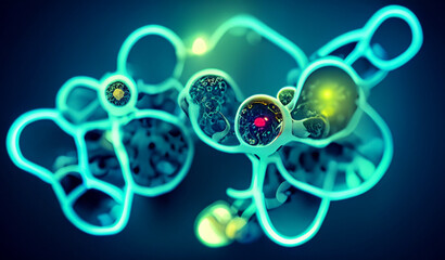 3d render of a molecule