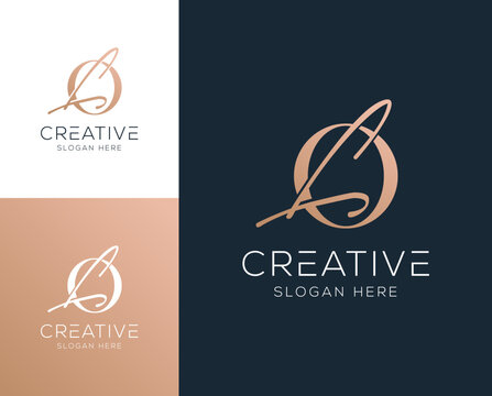 Initial letter OL, LO logo design vector illustration