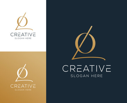 Initial letter OL, LO logo design vector illustration