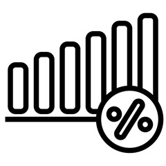 Interest rate filled outline icon,linear,outline,graphic,illustration