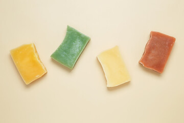 Natural eco-friendly soaps with different additives