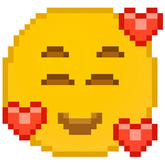 Face emoji in Pixel art