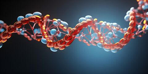 DNA Destruction Concept,Damaged DNA Strands Generative AI - obrazy, fototapety, plakaty