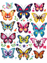pattern with butterflies cute design print design