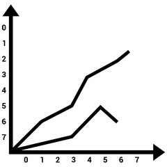 Business chart icon symbol image vector. Illustration of the diagram graphic statistics design image