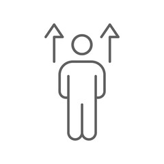 Personal achievements line icon. Growth personal, career ladder, Goal achieving, job promotion, Success achievement concept. Editable stroke. Vector illustration. Design