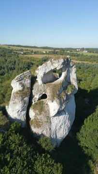 Amazing Jurassic highlands of limestone rocks in Poland.