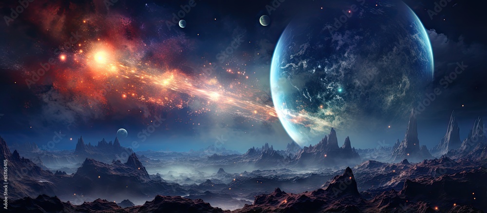 Canvas Prints outer space showcases the allure of exploring galaxies stars and planets