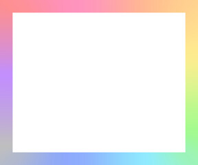 10色の明るいグラデーションのフレーム - 推し色や多様性のカラフルなイメージ素材 - 16:9
