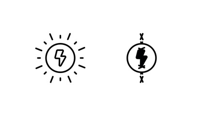 thunderbolt icon design with white background stock illustration