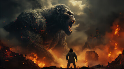 king kong destorying city