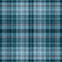 Minimalwinter blue tartan linen seamless pattern. All over print of unisex country cottage plain cotton plaid background.