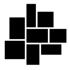 Templates collage 8 frame photos.Template of moodboard. Vector illustration.