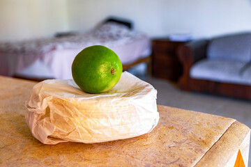 Limes and tortillas for Mexican tacos in Mexico.