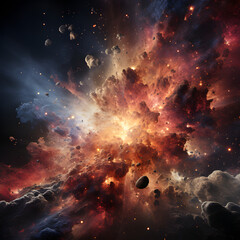 Explosion in outer space