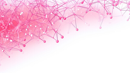Abstrakte Darstellung von neuronalem Netz in Pink