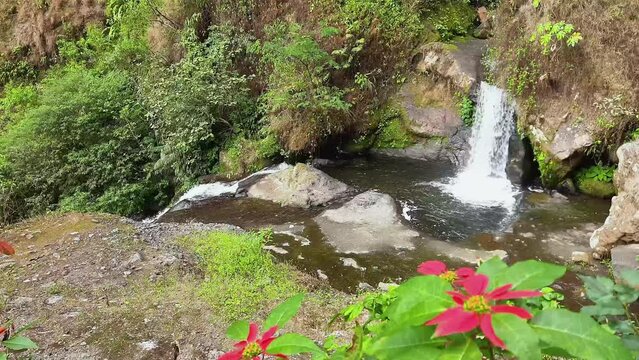 The flow of water comes from Curug Bajing