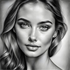 Beautiful World Beauties in Pencil.(Generative AI)