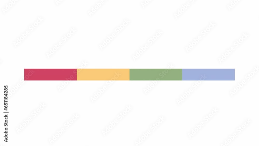 Poster scale filling with colors 2d loading animation. modern progressbar animated cartoon preloader, flat 