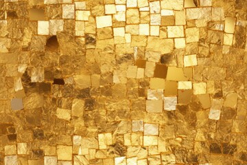 Golden cubes background. 3D illustration